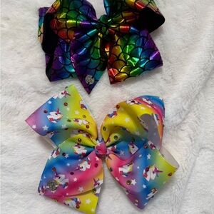 Colorful Mermaid and Unicorn Hair Bows